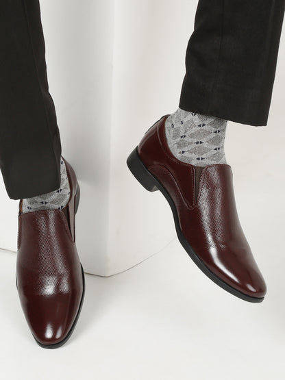 Kosher Cherry Colour Slip on Formal Shoes