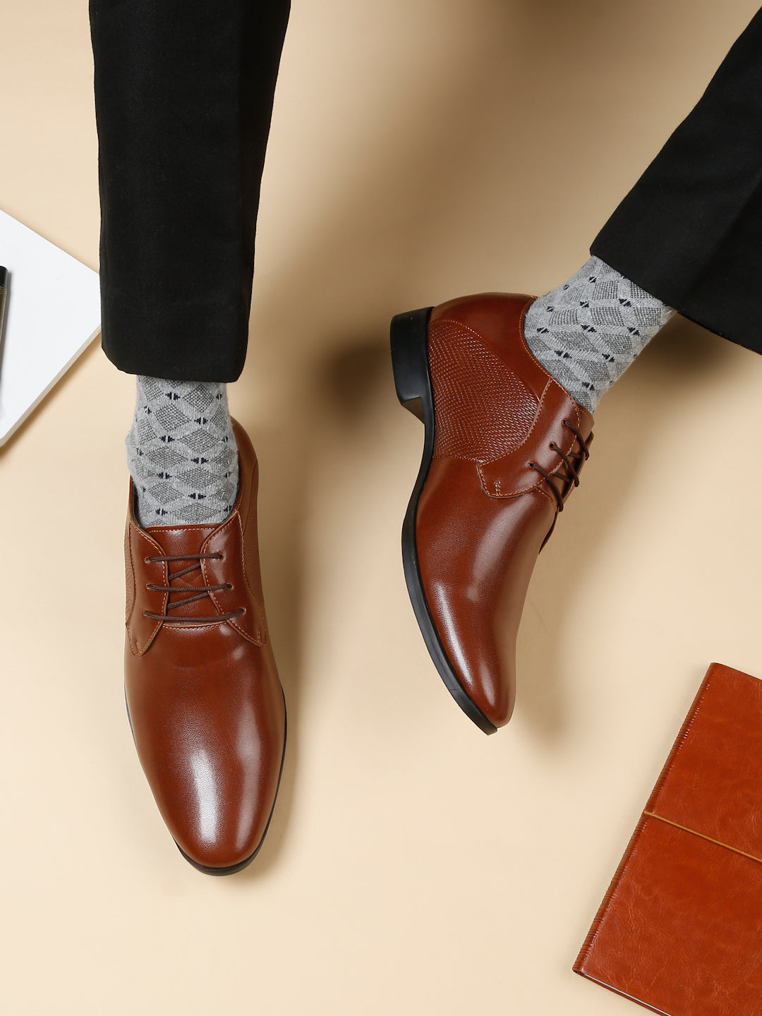 Kosher Tan Color lace-up Formal Shoes