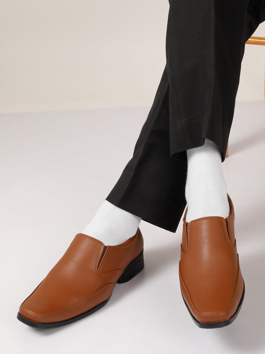 Kosher Tan Color Slip-on Formal Shoes