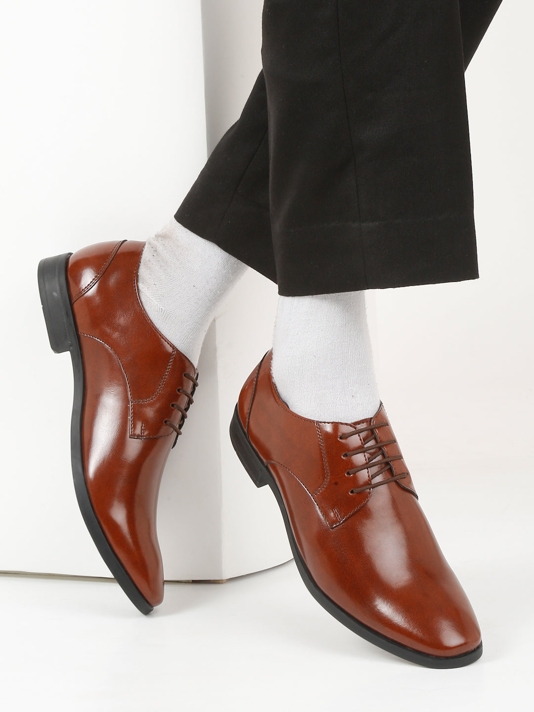 Kosher Tan Color Lace-up Formal Shoes