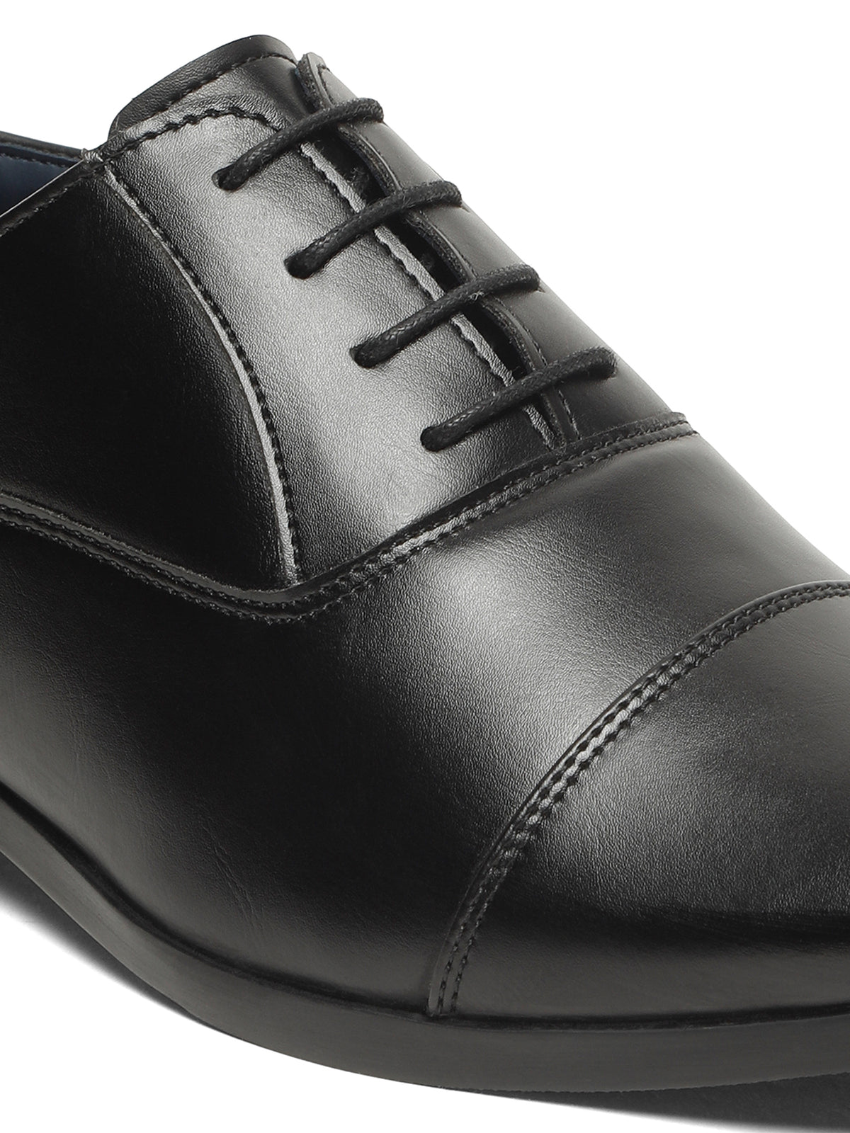 KOSHER Men's Classic Black Cap-Toe Formal Oxford Shoes for Office Wear