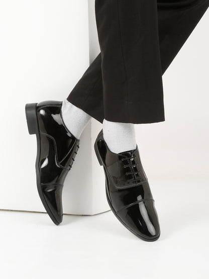 Kosher Black Color Lace-up Formal Shoes