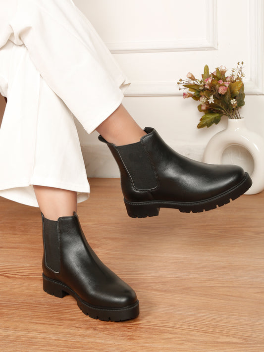 Kosher Women's Classic Brown Chelsea Boots