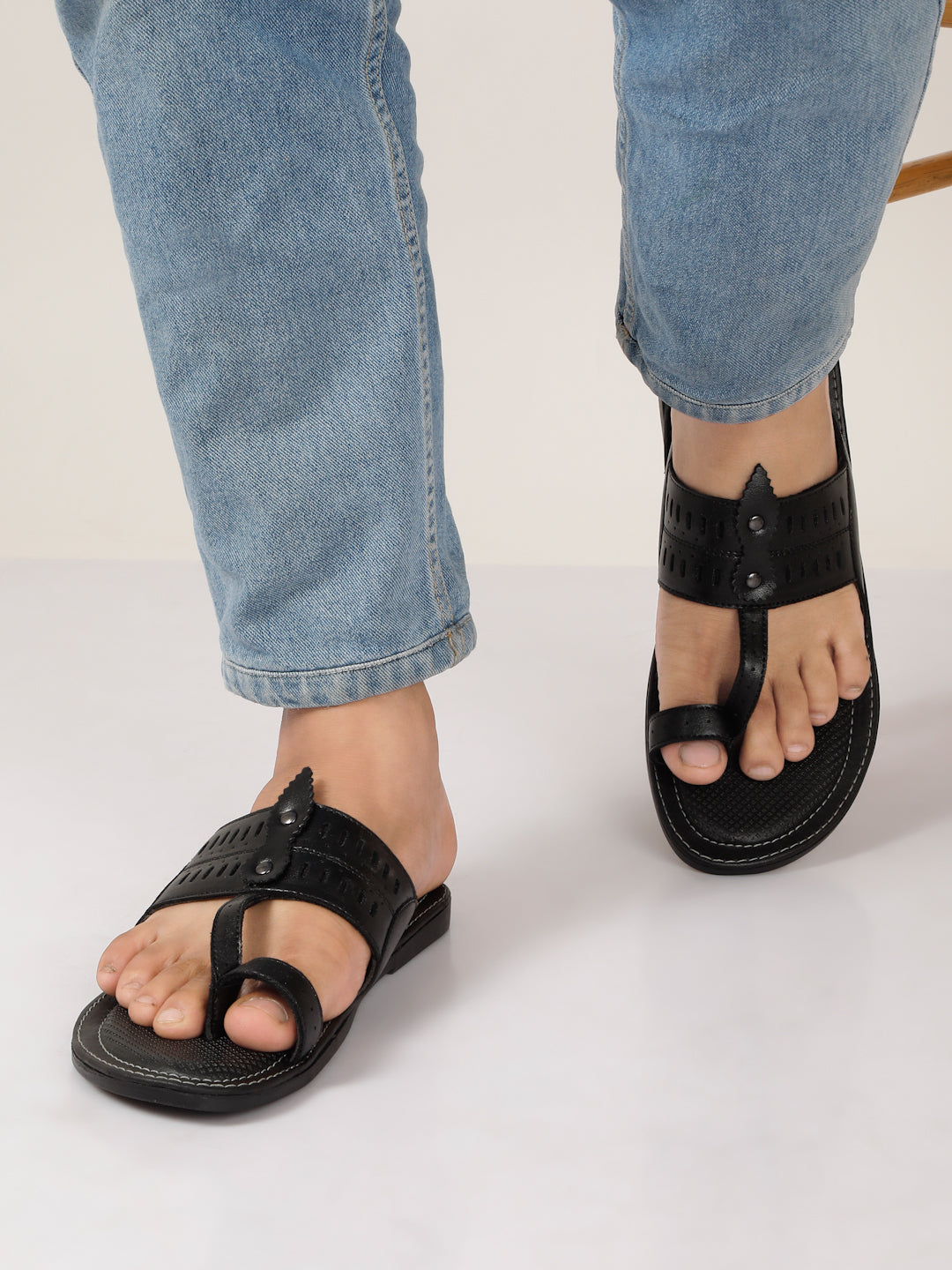 Kosher Black Men's formal slipper