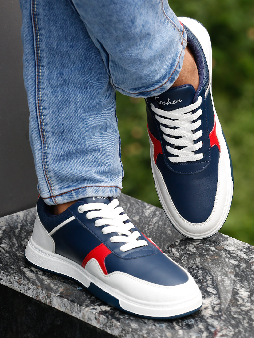 Kosher Navy & Red Men’s Sneaker