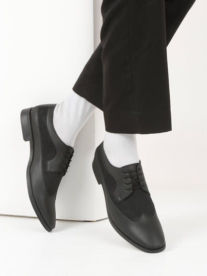 Kosher Black Color Lace-up Formal Shoes