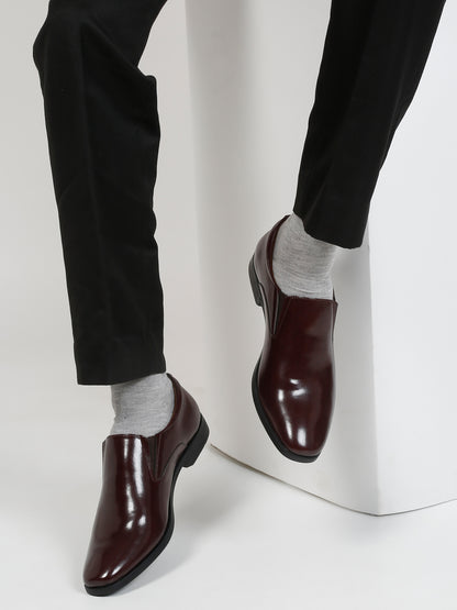Kosher Cherry Color Slip-on Formal Shoes