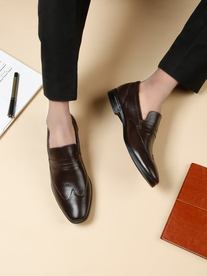 Kosher Brown Colour Slip-on Formal Shoes