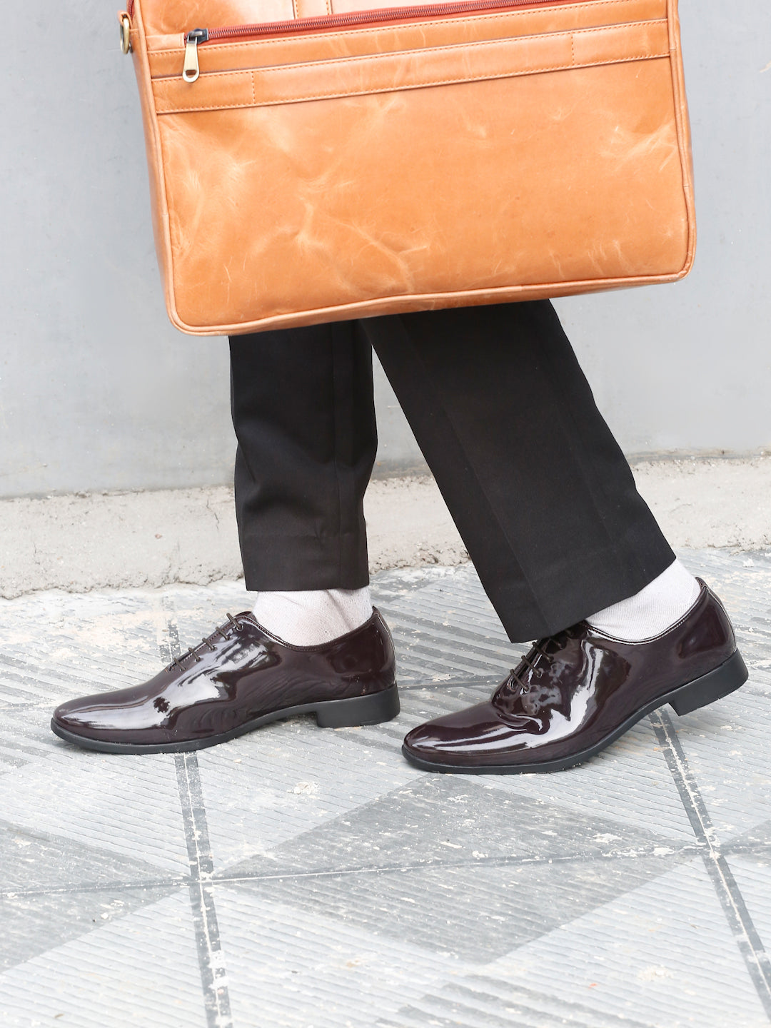 Kosher P.brown Color Lace-up Formal Shoes