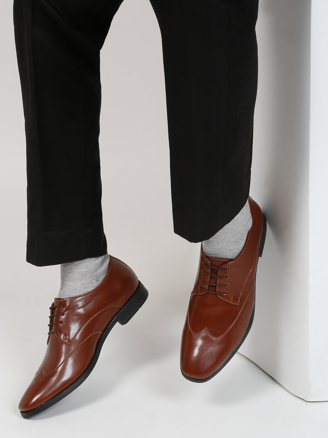 Kosher Tan Color Lace-up Formal Shoes