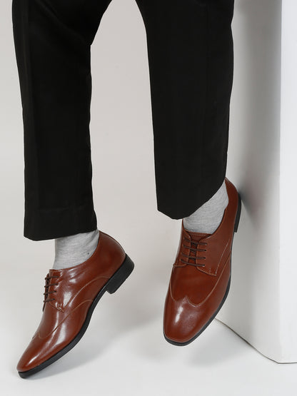 Kosher Tan Color Lace-up Formal Shoes