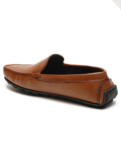 KOSHER Premium Tan Synthetic Leather Driving Loafers for Men – Lightweight, Comfortable Slip-On