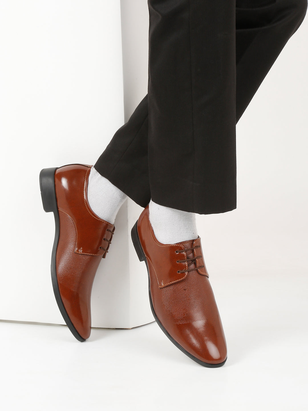 Kosher Tan Color Lace-up Formal Shoes