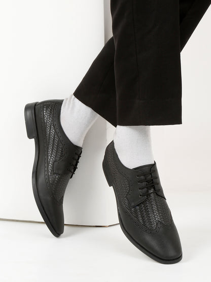 Kosher Black Color Lace-up Formal Shoes