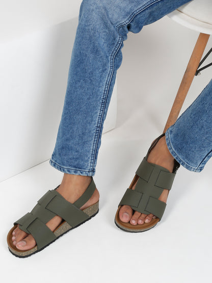Kosher Olive color casual sandal