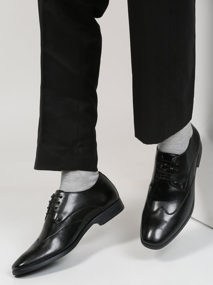 Kosher Black Color Lace-up Formal Shoes