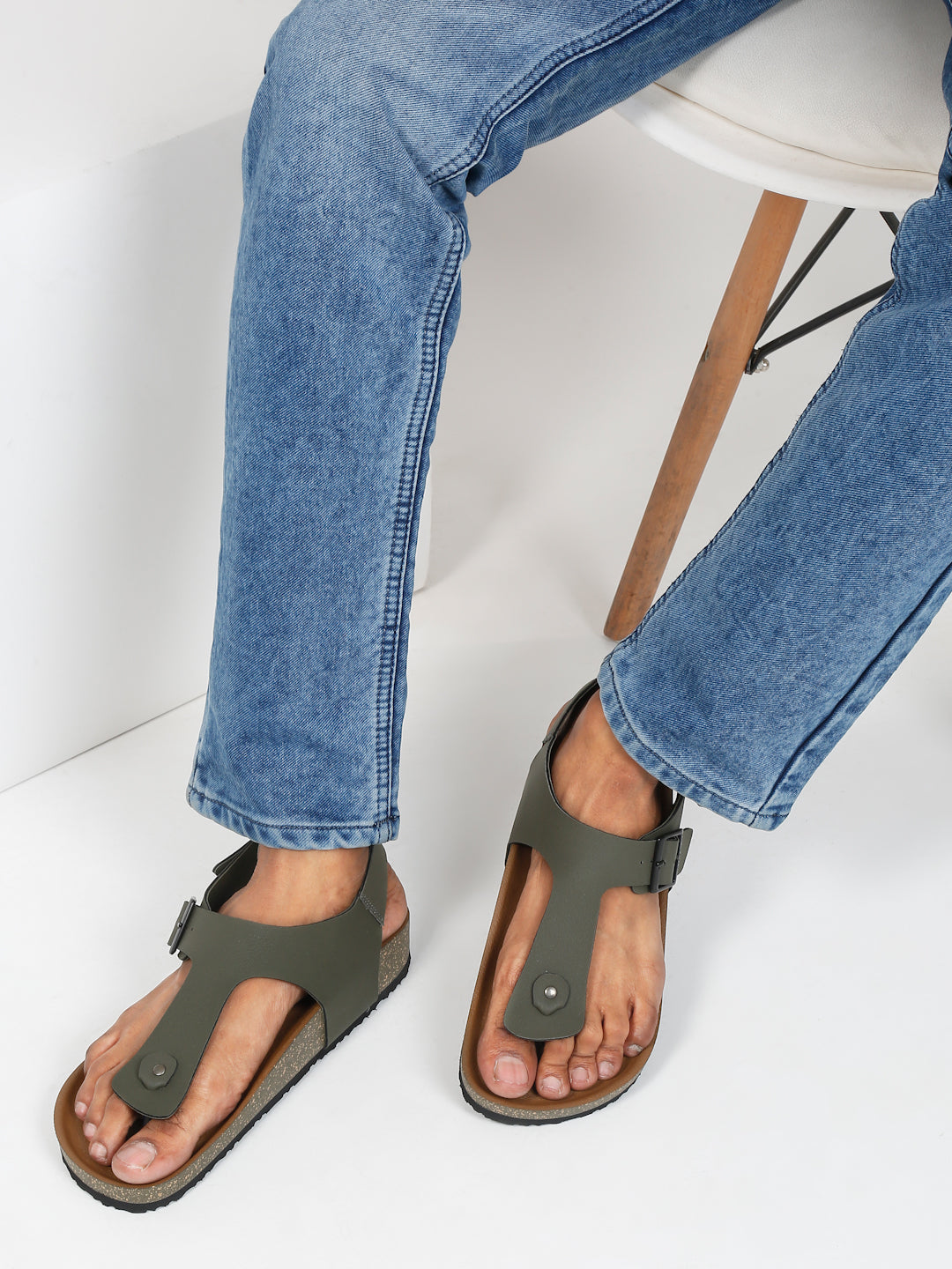 Kosher Olive color casual sandal