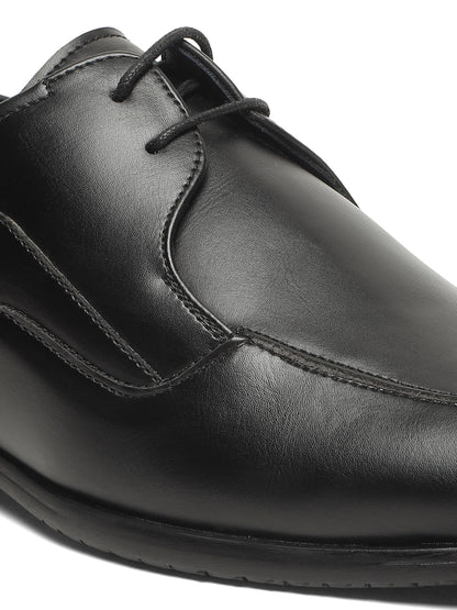 KOSHER Men Solid Black Lace-Up Formal Derby Shoes