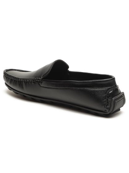 KOSHER Premium Black Synthetic Leather Driving Loafers for Men – Lightweight, Comfortable Slip-On