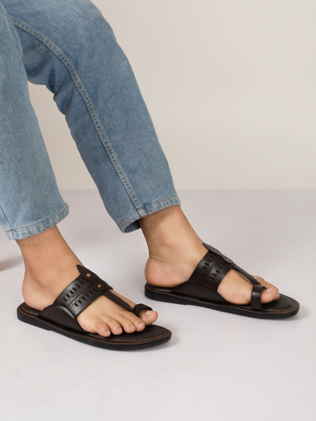 Kosher Brown Men's formal slipper