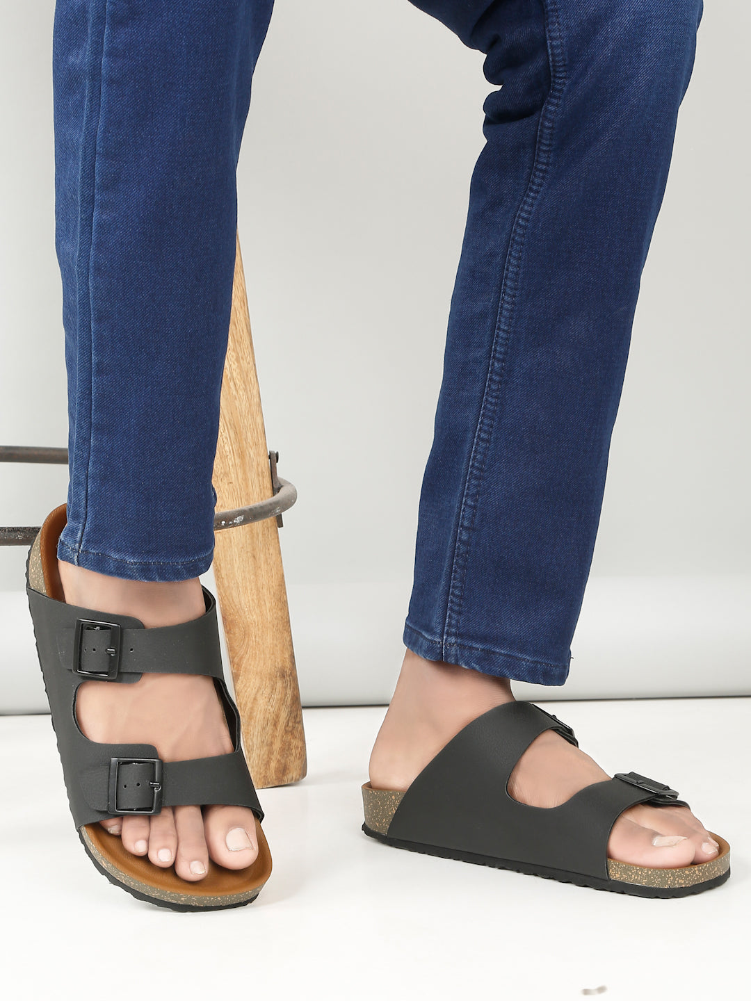 Kosher Black Men's Casual Sandal