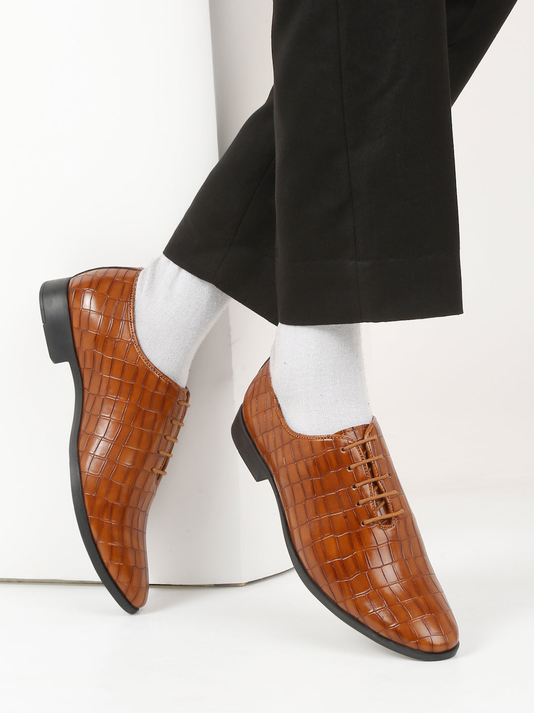 Kosher Tan Color Lace-up Formal Shoes