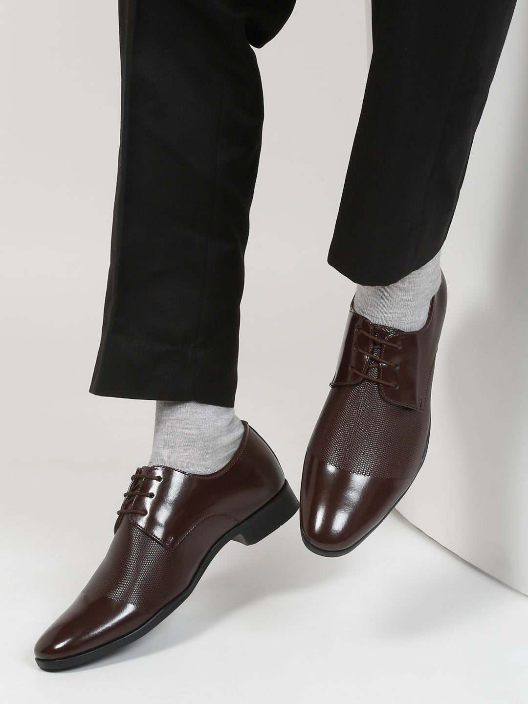 Kosher Brown Color Lace-up Formal Shoes