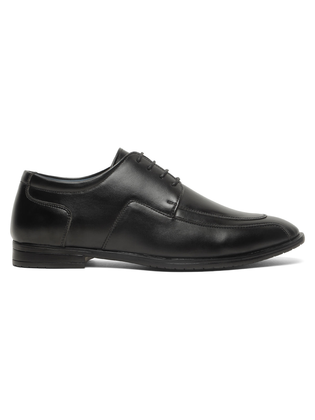 KOSHER Men's Black Synthetic Leather Lace-Up Formal Derby Shoes