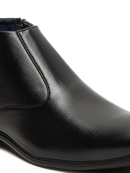 Kosher Black color Slip-on Zip/Boot Shoes For Men