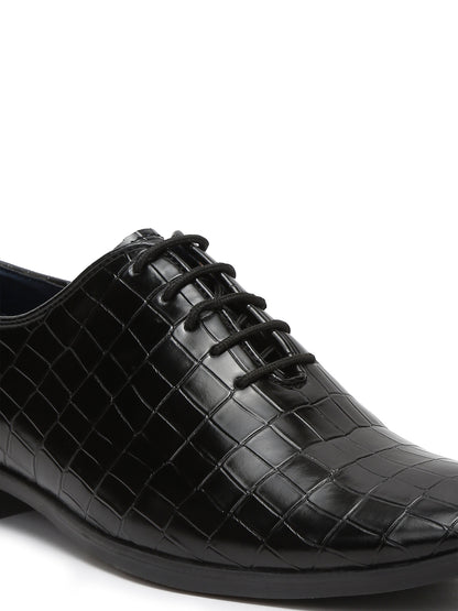 Kosher Black Color Lace-up Formal Shoes