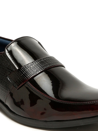 Kosher Wine Color Men's Slip-on Formal Shoes