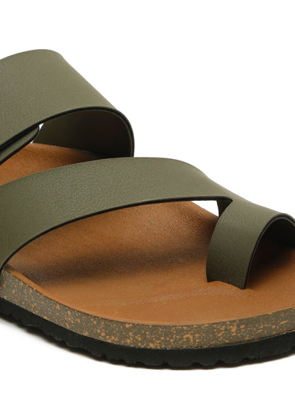 Kosher Olive Men's Casual Sandal