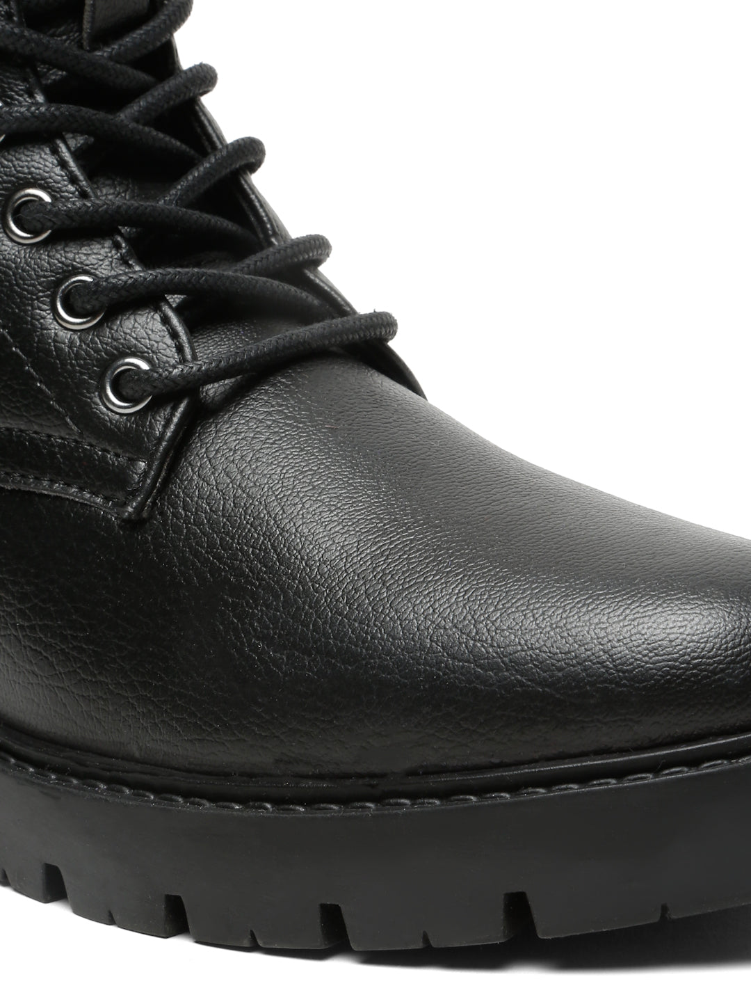 Kosher Elegant Ladies Black Colour Lace-Up Boots - Stylish & Comfortable