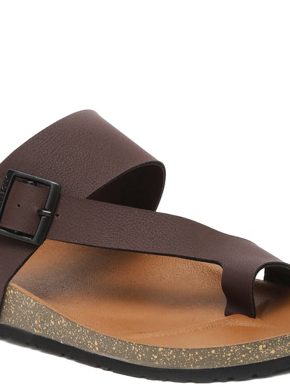 Kosher Brown Color Men's Casual Sandal, Slipper