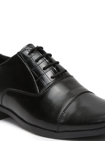 Kosher Black Color Lace-up Formal Shoes