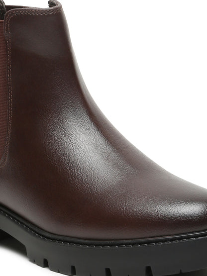 Kosher Women's Classic Brown Chelsea Boots