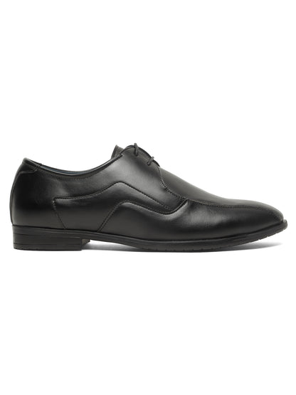 KOSHER Men Solid Black Lace-Up Formal Derby Shoes