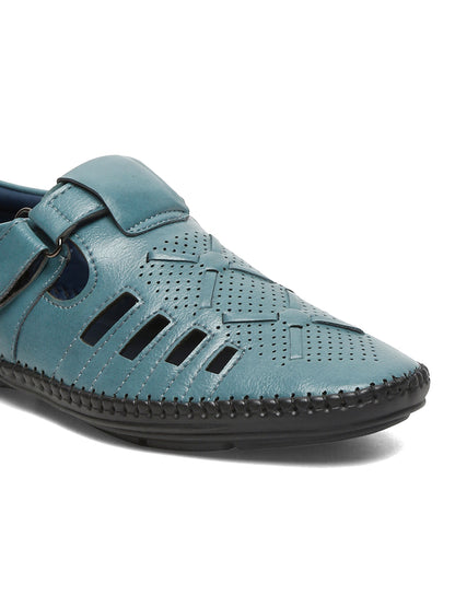 Kosher Blue Roman Faux Leather Men's Casual Sandal
