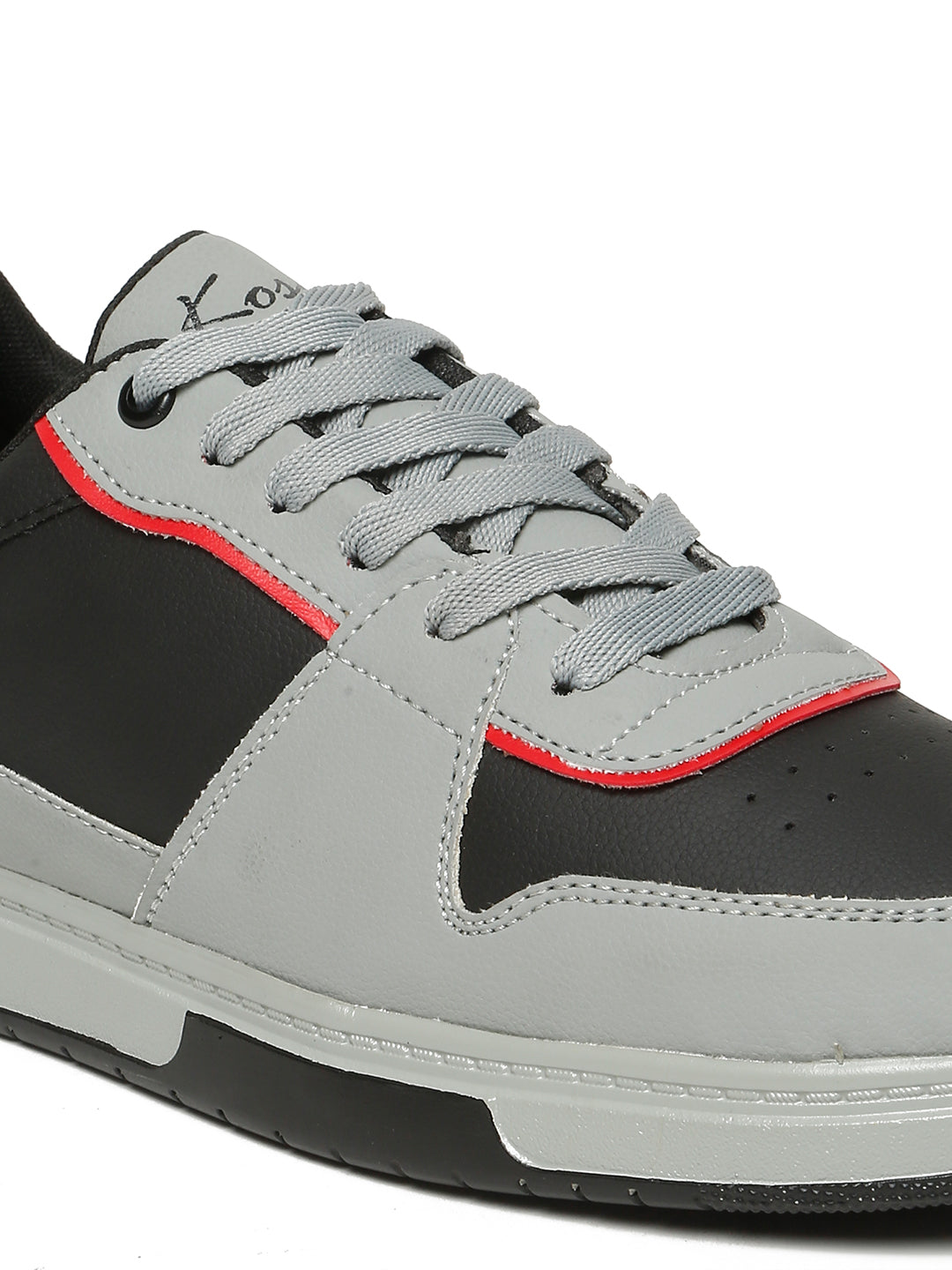 Kosher Men's Grey & Black Casual Sneakers – Stylish Everyday Footwear