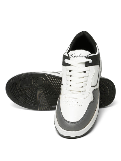 Kosher White & Grey Sneakers For Men