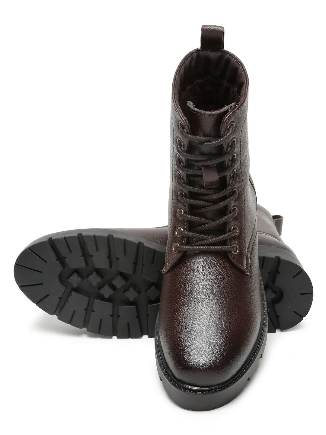 Kosher Elegant Ladies Brown Colour Lace-Up Boots - Stylish & Comfortable