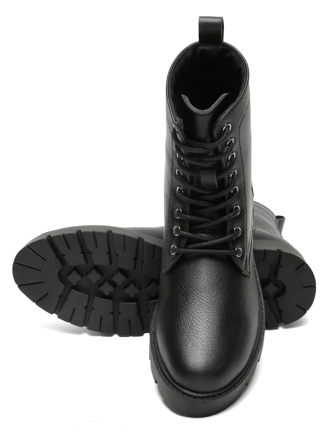 Kosher Elegant Ladies Black Colour Lace-Up Boots - Stylish & Comfortable