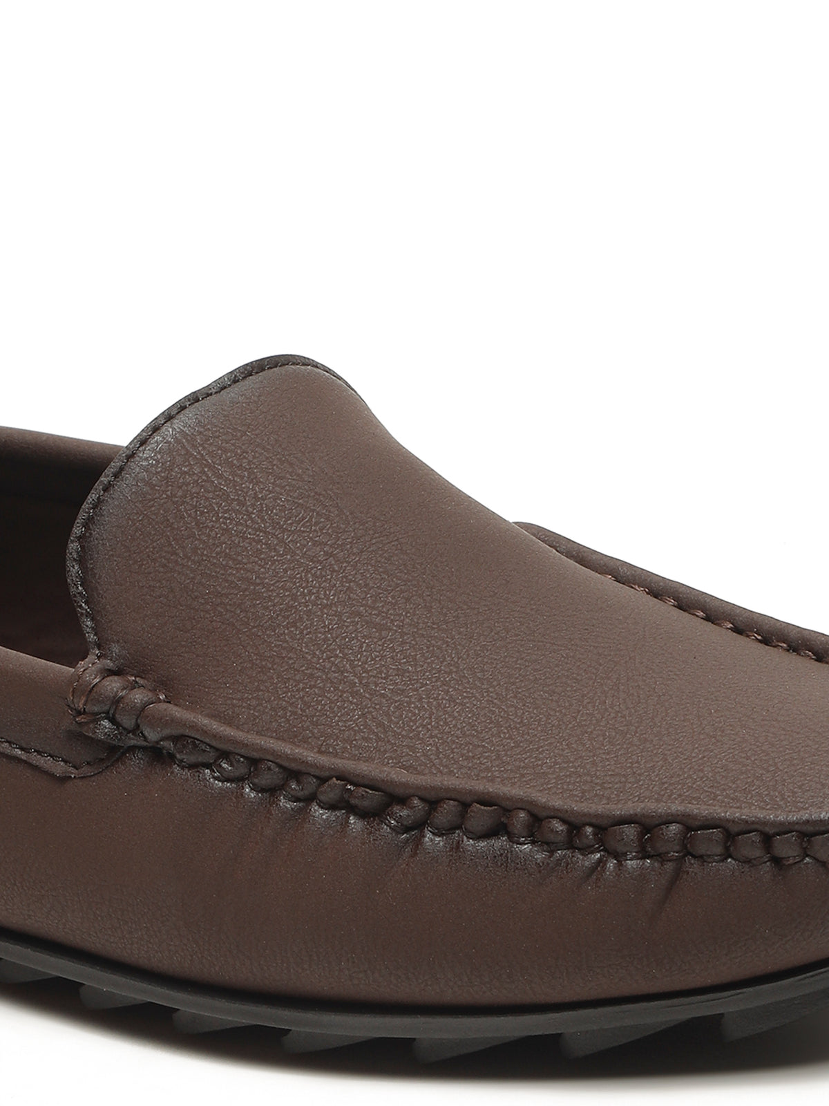 KOSHER Men's Brown Synthetic Leather Premium Driving Loafers & Casual Slip-On