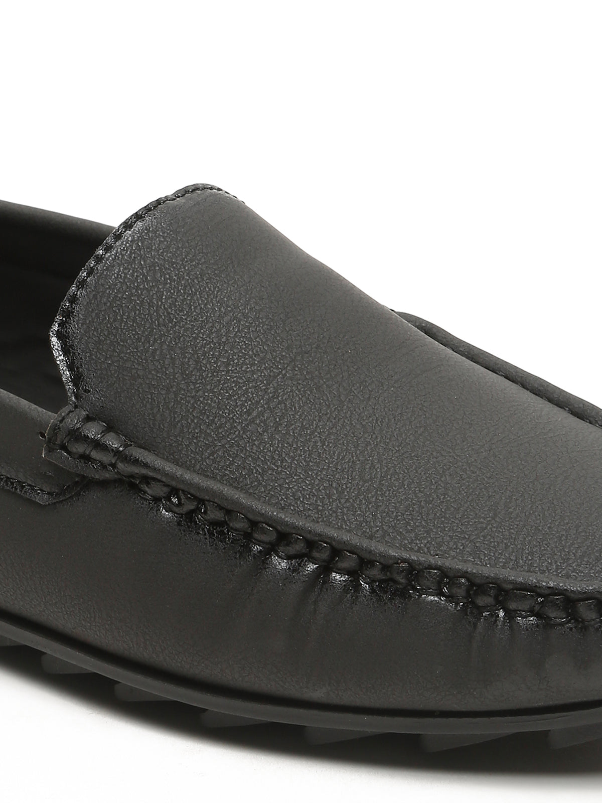 KOSHER Men's Black Synthetic Leather Premium Driving Loafers & Casual Slip-On