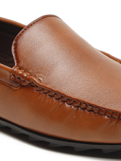KOSHER Premium Tan Synthetic Leather Driving Loafers for Men – Lightweight, Comfortable Slip-On