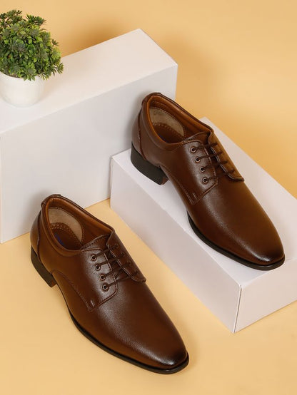 Kosher Brown Color Lace-up Men's Formal Shoes