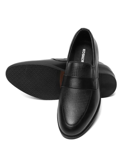 Kosher Black Color Slip-on Men's Formal Shoes