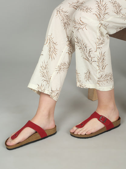 Kosher Red Women,s casual slipper