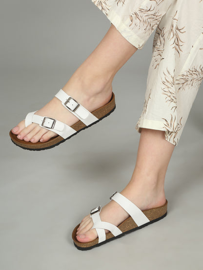 Kosher White Women,s casual slipper