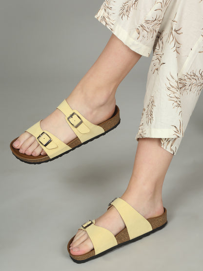 Kosher Yellow Women,s casual slipper